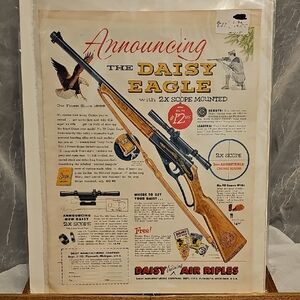 Vintage Daisy Air Rifles Advertisement 1955